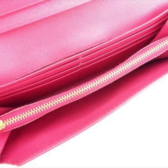 Prada Wallet Purse Long Wallet Pink leather Woman Authentic Used G1276 - Picture 5 of 7